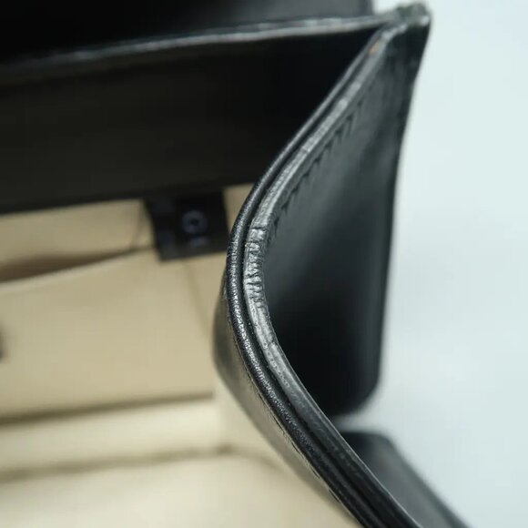 100% Authentic GUCCI Peony Black Pearly Leather Shoulder Bag 615-121424 - Picture 10 of 12